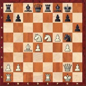 A grim position for Black after White's 22nd move 